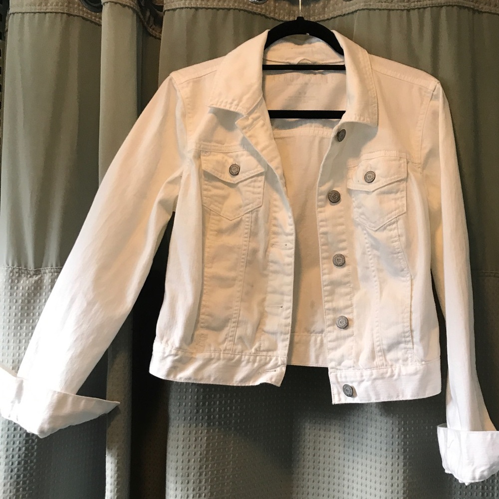 Aeropostal White Jean Jacket